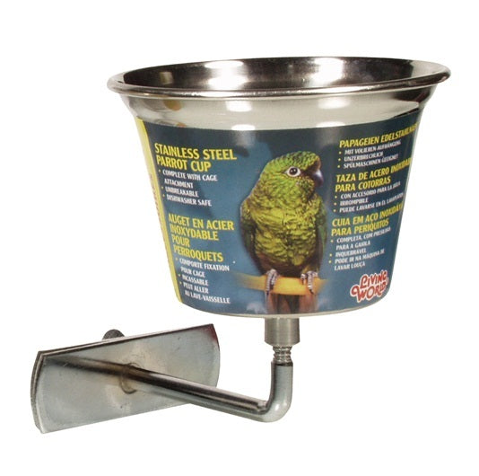 Living World Steel Parrot Cup Small