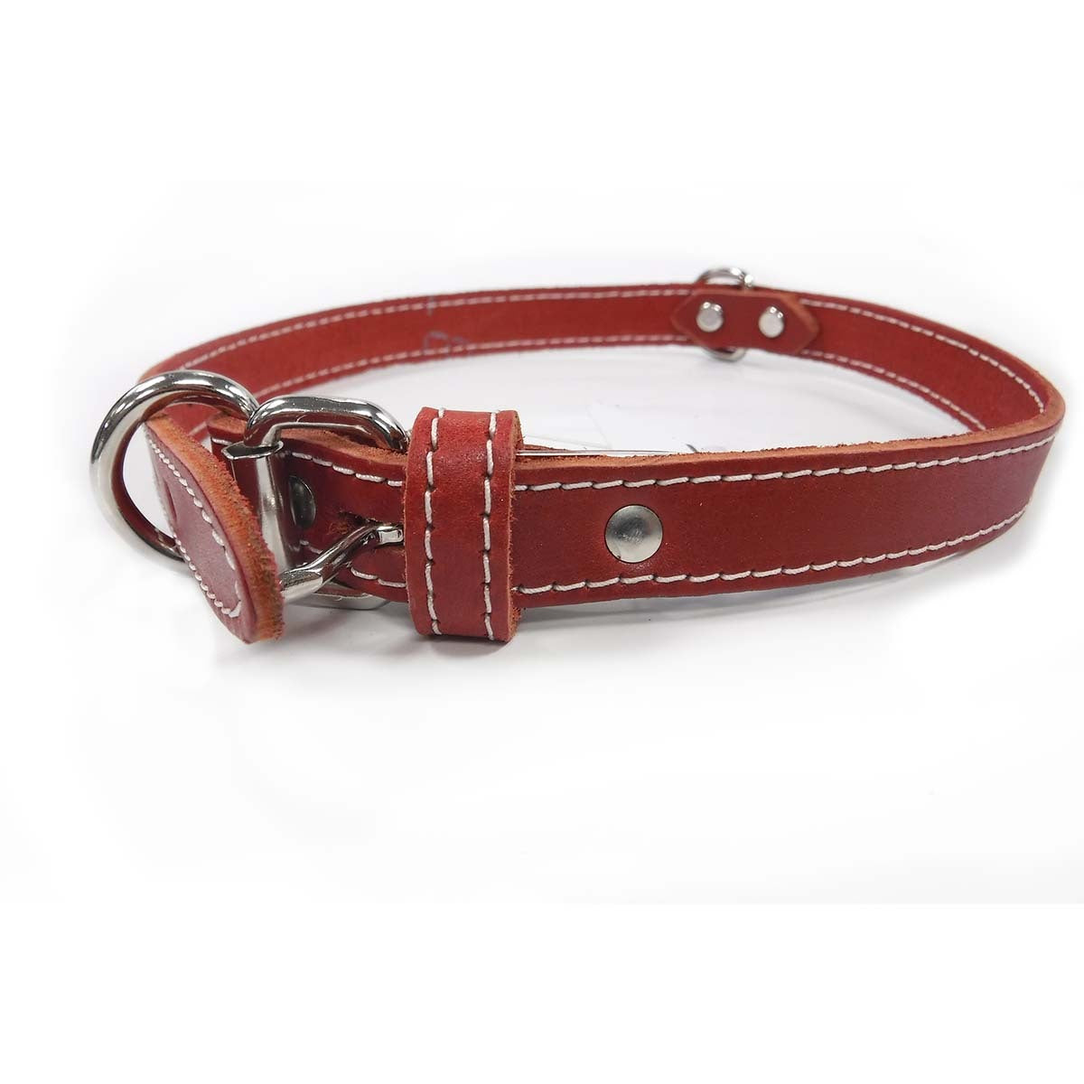 Lacets Arizona Leather Collar Red 24"