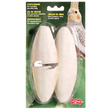 Living World Cuttlebone Large 2 Pk W/Clip